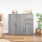 vidaXL Aparador de madera contrachapada gris Sonoma 91x29,5x75 cm vidaXL Aparador de madera contrachapada gris Sonoma 91x29,5x75 cm