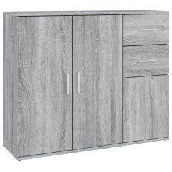 vidaXL Aparador de madera contrachapada gris Sonoma 91x29,5x75 cm