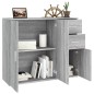 vidaXL Aparador de madera contrachapada gris Sonoma 91x29,5x75 cm vidaXL Aparador de madera contrachapada gris Sonoma 91x29,5x75 cm