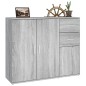 vidaXL Aparador de madera contrachapada gris Sonoma 91x29,5x75 cm vidaXL Aparador de madera contrachapada gris Sonoma 91x29,5x75 cm