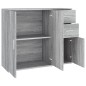 vidaXL Aparador de madera contrachapada gris Sonoma 91x29,5x75 cm vidaXL Aparador de madera contrachapada gris Sonoma 91x29,5x75 cm