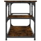vidaXL Mueble de TV contrachapada y acero roble ahumado 103x38x46,5 cm vidaXL Mueble de TV contrachapada y acero roble ahumado 103x38x46,5 cm