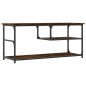 vidaXL Mueble de TV contrachapada y acero roble ahumado 103x38x46,5 cm vidaXL Mueble de TV contrachapada y acero roble ahumado 103x38x46,5 cm