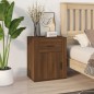 vidaXL Mesita de noche madera contrachapada marrón roble 50x36x60 cm