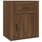 vidaXL Mesita de noche madera contrachapada marrón roble 50x36x60 cm
