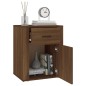 vidaXL Mesita de noche madera contrachapada marrón roble 50x36x60 cm