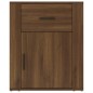 vidaXL Mesita de noche madera contrachapada marrón roble 50x36x60 cm