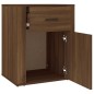 vidaXL Mesita de noche madera contrachapada marrón roble 50x36x60 cm
