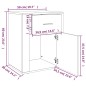 vidaXL Mesita de noche madera contrachapada marrón roble 50x36x60 cm