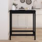 vidaXL Mesa alta de bar madera maciza de pino negro 100x50x110 cm