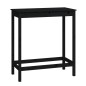 vidaXL Mesa alta de bar madera maciza de pino negro 100x50x110 cm