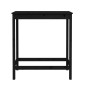 vidaXL Mesa alta de bar madera maciza de pino negro 100x50x110 cm