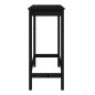 vidaXL Mesa alta de bar madera maciza de pino negro 100x50x110 cm