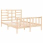 vidaXL Estructura de cama madera maciza 120x190 cm