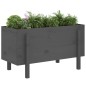 vidaXL Arriate elevado de jardín madera maciza pino gris 101x50x57 cm vidaXL Arriate elevado de jardín madera maciza pino gris 101x50x57 cm