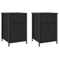 vidaXL Mesitas de noche 2 uds madera contrachapada negro 40x42x60 cm vidaXL Mesitas de noche 2 uds madera contrachapada negro 40x42x60 cm