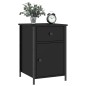 vidaXL Mesitas de noche 2 uds madera contrachapada negro 40x42x60 cm vidaXL Mesitas de noche 2 uds madera contrachapada negro 40x42x60 cm