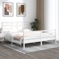 vidaXL Estructura de cama madera maciza blanca Super King 180x200 cm