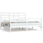 vidaXL Estructura de cama madera maciza blanca Super King 180x200 cm