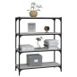vidaXL Estantería contrachapada y acero gris Sonoma 80x33x100 cm
