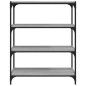 vidaXL Estantería contrachapada y acero gris Sonoma 80x33x100 cm