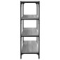 vidaXL Estantería contrachapada y acero gris Sonoma 80x33x100 cm
