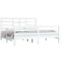 vidaXL Estructura de cama madera maciza blanca Super King 180x200 cm