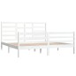 vidaXL Estructura de cama madera maciza blanca Super King 180x200 cm