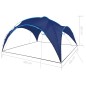 vidaXL Carpa de fiesta arco azul oscuro 450x450x265 cm