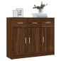 vidaXL Aparador madera de ingeniería color roble marrón 91x28x75 cm vidaXL Aparador madera de ingeniería color roble marrón 91x28x75 cm