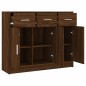 vidaXL Aparador madera de ingeniería color roble marrón 91x28x75 cm vidaXL Aparador madera de ingeniería color roble marrón 91x28x75 cm