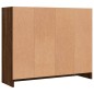 vidaXL Aparador madera de ingeniería color roble marrón 91x28x75 cm vidaXL Aparador madera de ingeniería color roble marrón 91x28x75 cm