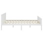vidaXL Estructura de cama de madera maciza de pino blanco 160x200 cm vidaXL Estructura de cama de madera maciza de pino blanco 160x200 cm
