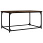 vidaXL Mesa de centro madera y hierro roble ahumado 80x50x40 cm vidaXL Mesa de centro madera y hierro roble ahumado 80x50x40 cm