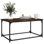 vidaXL Mesa de centro madera y hierro roble ahumado 80x50x40 cm vidaXL Mesa de centro madera y hierro roble ahumado 80x50x40 cm