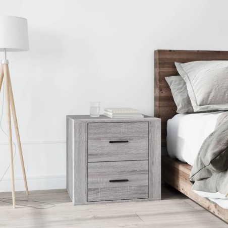 vidaXL Mesita de noche gris Sonoma 50x39x47 cm