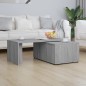 vidaXL Mesa de centro de madera contrachapada gris Sonoma 150x50x35 cm vidaXL Mesa de centro de madera contrachapada gris Sonoma 150x50x35 cm