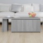 vidaXL Mesa de centro de madera contrachapada gris Sonoma 150x50x35 cm vidaXL Mesa de centro de madera contrachapada gris Sonoma 150x50x35 cm