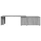 vidaXL Mesa de centro de madera contrachapada gris Sonoma 150x50x35 cm vidaXL Mesa de centro de madera contrachapada gris Sonoma 150x50x35 cm