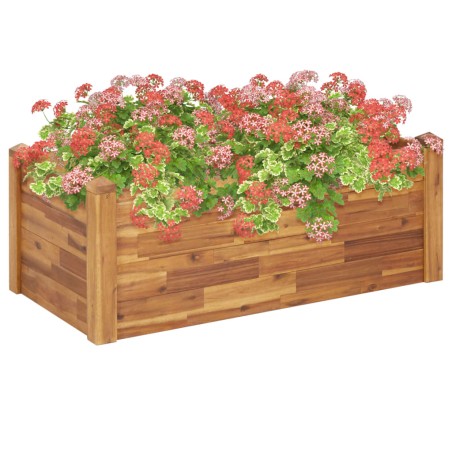 vidaXL Arriate de madera maciza de acacia 110x60x44 cm
