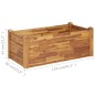 vidaXL Arriate de madera maciza de acacia 110x60x44 cm vidaXL Arriate de madera maciza de acacia 110x60x44 cm