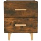 vidaXL Mesita de noche color roble ahumado 40x35x47,5 cm vidaXL Mesita de noche color roble ahumado 40x35x47,5 cm