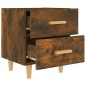 vidaXL Mesita de noche color roble ahumado 40x35x47,5 cm vidaXL Mesita de noche color roble ahumado 40x35x47,5 cm