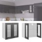 vidaXL Armario colgante cocina contrachapada gris brillo 60x31x60 cm