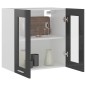 vidaXL Armario colgante cocina contrachapada gris brillo 60x31x60 cm