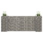 vidaXL Jardinera de gaviones forma de H alambre de acero 260x40x100 cm