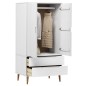 vidaXL Armario MOLDE madera maciza de pino blanco 90x55x175 cm vidaXL Armario MOLDE madera maciza de pino blanco 90x55x175 cm