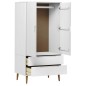 vidaXL Armario MOLDE madera maciza de pino blanco 90x55x175 cm vidaXL Armario MOLDE madera maciza de pino blanco 90x55x175 cm