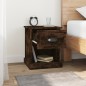 vidaXL Mesita noche 2 uds madera contrachapada roble humo 39x39x47,5cm vidaXL Mesita noche 2 uds madera contrachapada roble humo 39x39x47,5cm