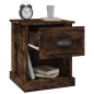 vidaXL Mesita noche 2 uds madera contrachapada roble humo 39x39x47,5cm vidaXL Mesita noche 2 uds madera contrachapada roble humo 39x39x47,5cm